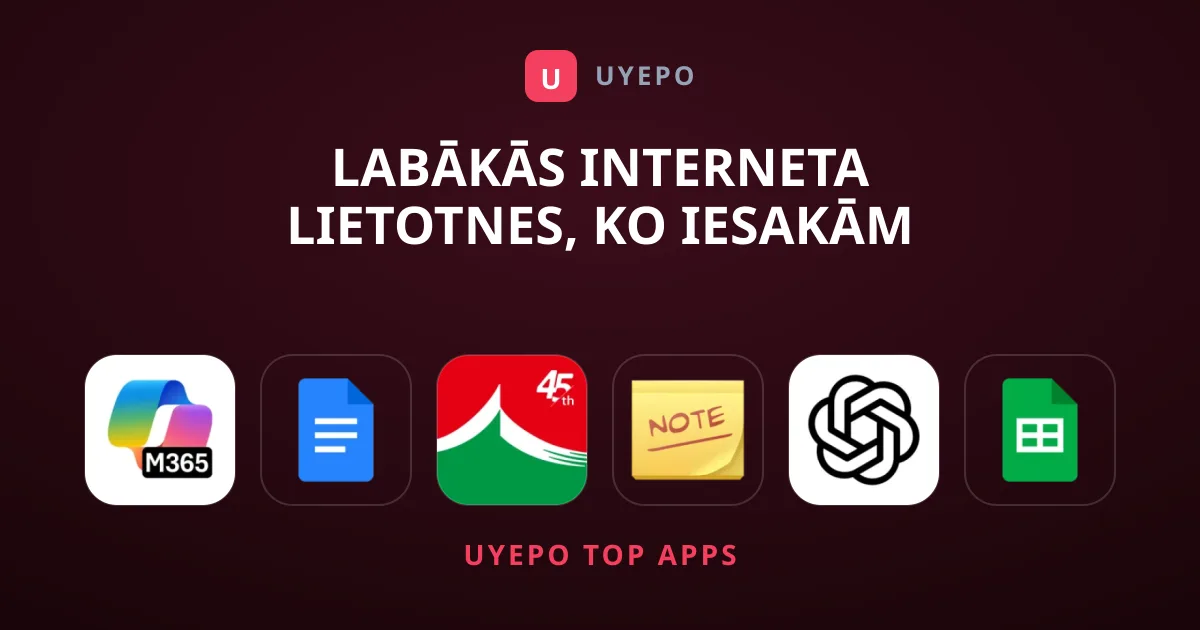 Labākās interneta lietotnes, ko iesakām tieši tagad